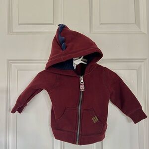 Carter’s Maroon Dinosaur Hoodie Toddler Boys - Size 6 months